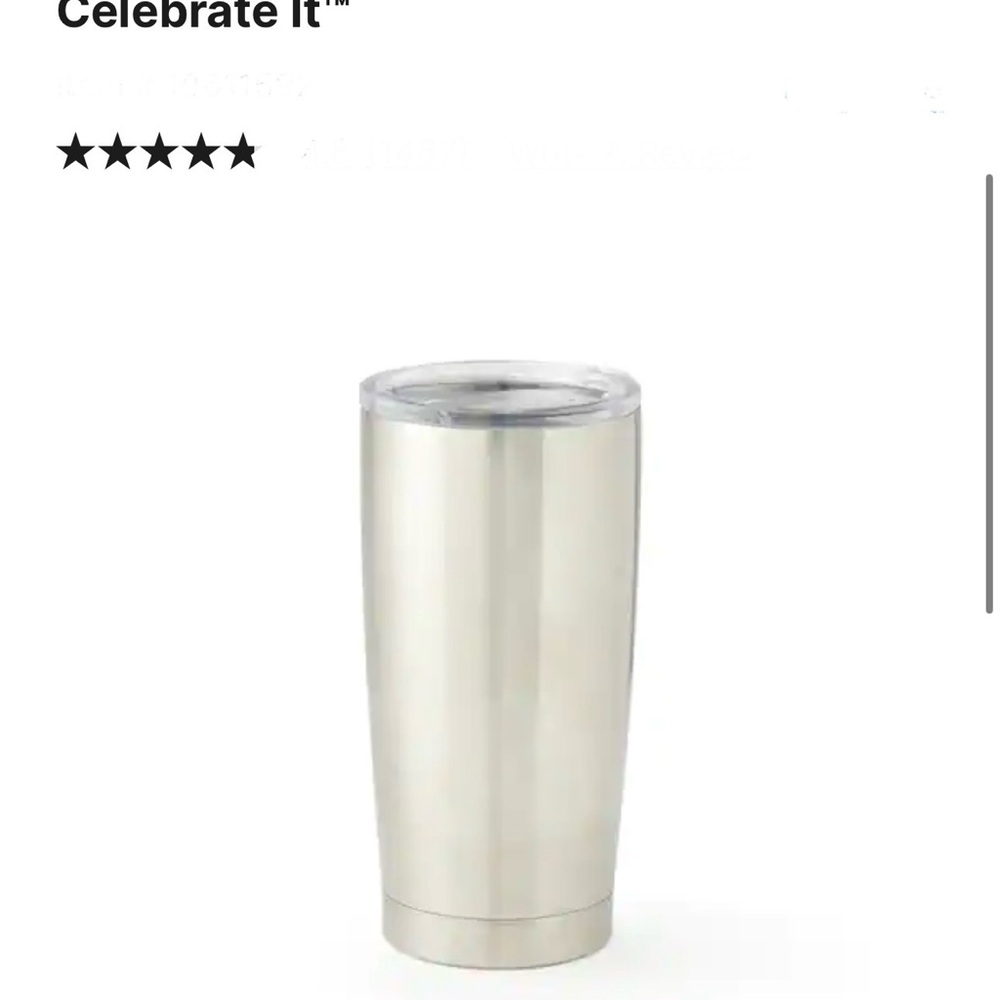 Celebrate It Silver Tumbler